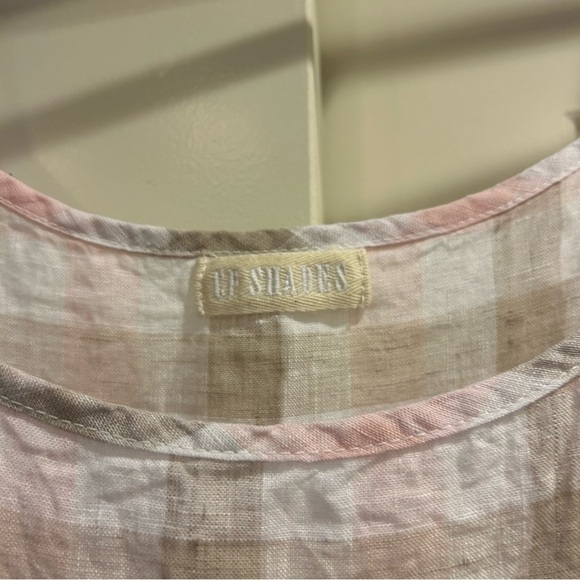 CP Shades 100% Linen Gingham Patterned Long Dress - Picture 5 of 8